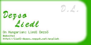 dezso liedl business card